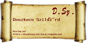 Doszkocs Szilárd névjegykártya